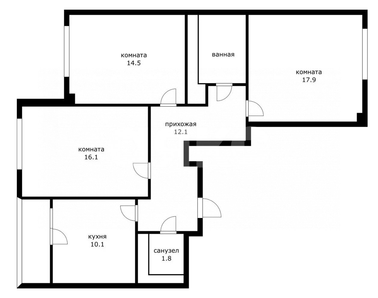 Фото №31: 3-комнатная квартира 76 м² - Москва, б-р Измайловский, 71