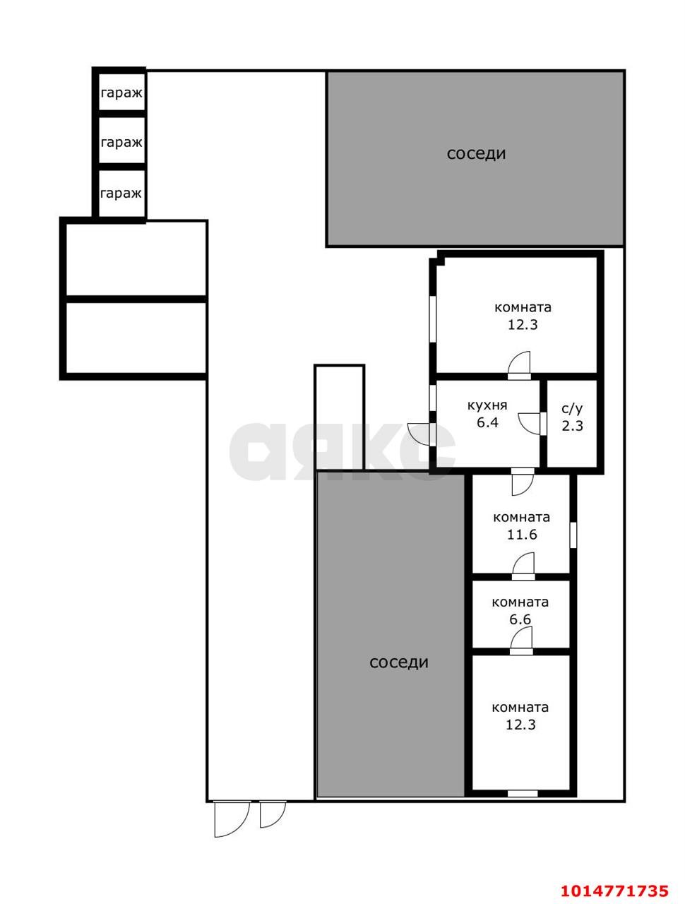 Фото №4: Часть дома 51 м² + 1 сот. - Краснодар, Центральный внутригородской округ, мкр. Центральный, ул. Базовская, 43