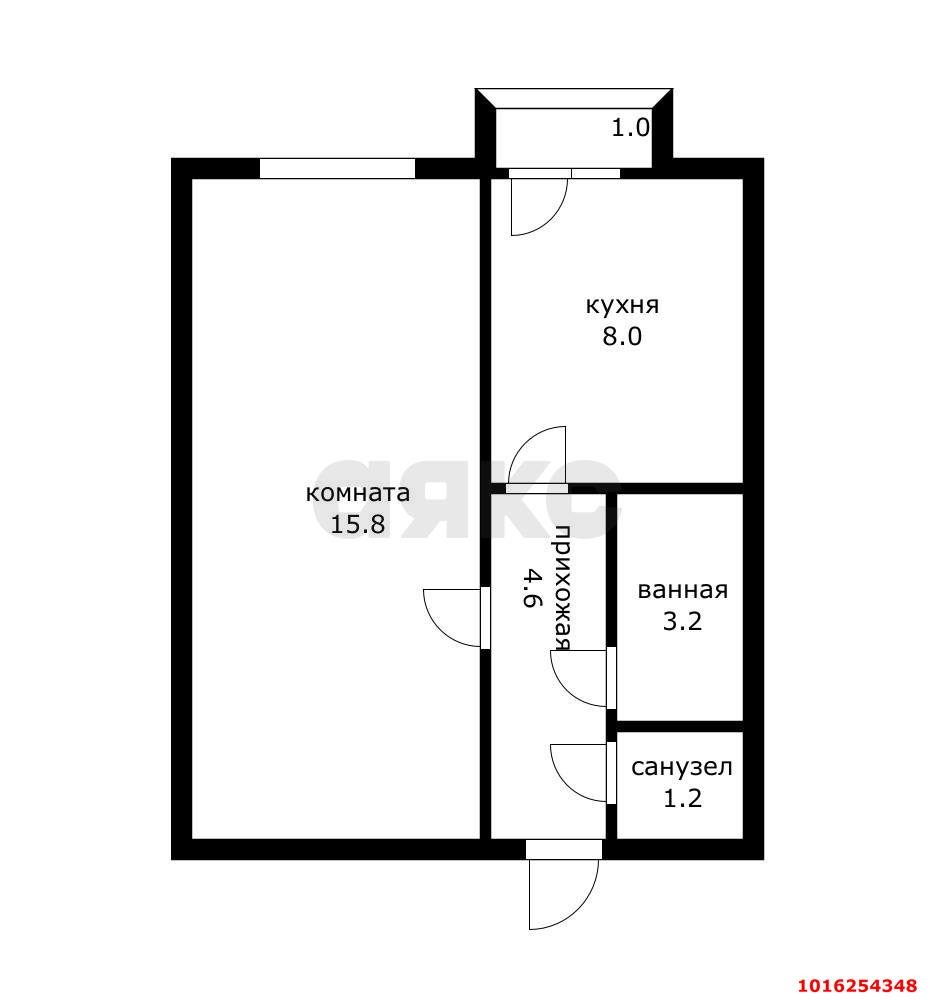 Фото №4: 1-комнатная квартира 33 м² - Краснодар, Западный внутригородской округ, мкр. Центральный, ул. Кирова, 60