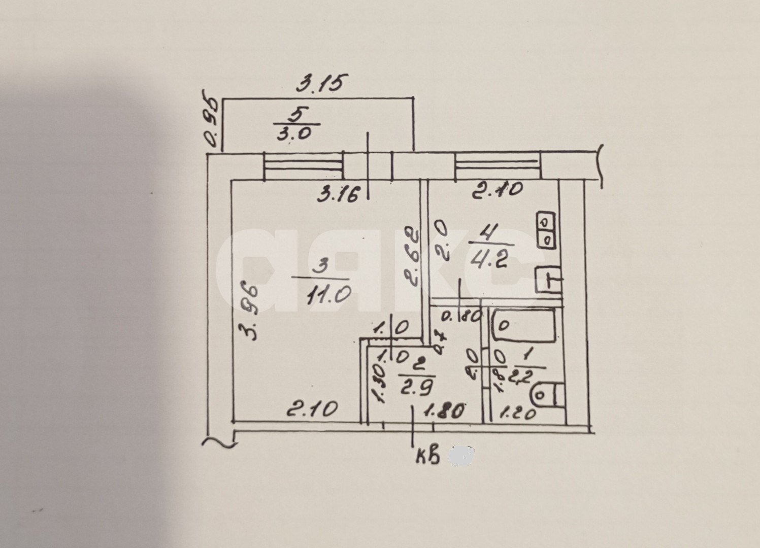Фото №12: 1-комнатная квартира 23 м² - Анапа, 12-й, мкр. 12-й, 6