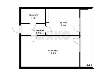 Фото №1: 1-комнатная квартира 37 м² - Краснодар, мкр. Черёмушки, ул. Селезнёва, 4/5