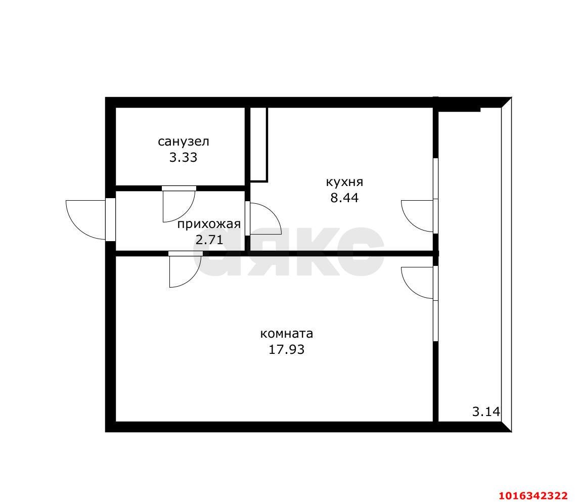 Фото №9: 1-комнатная квартира 37 м² - Краснодар, Карасунский внутригородской округ, мкр. Черёмушки, ул. Селезнёва, 4/5