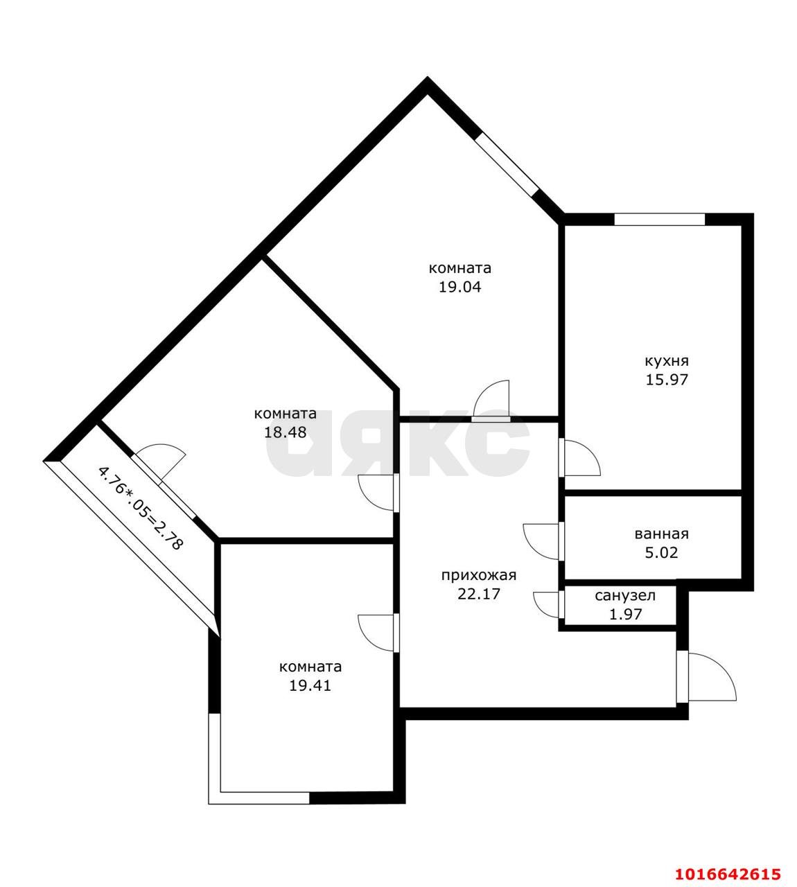 Фото №7: 3-комнатная квартира 110 м² - Краснодар, Почтовый, жилой комплекс Авиатор, Карасунский внутригородской округ, мкр. Гидростроителей, ул. имени Валерия Гассия, 2