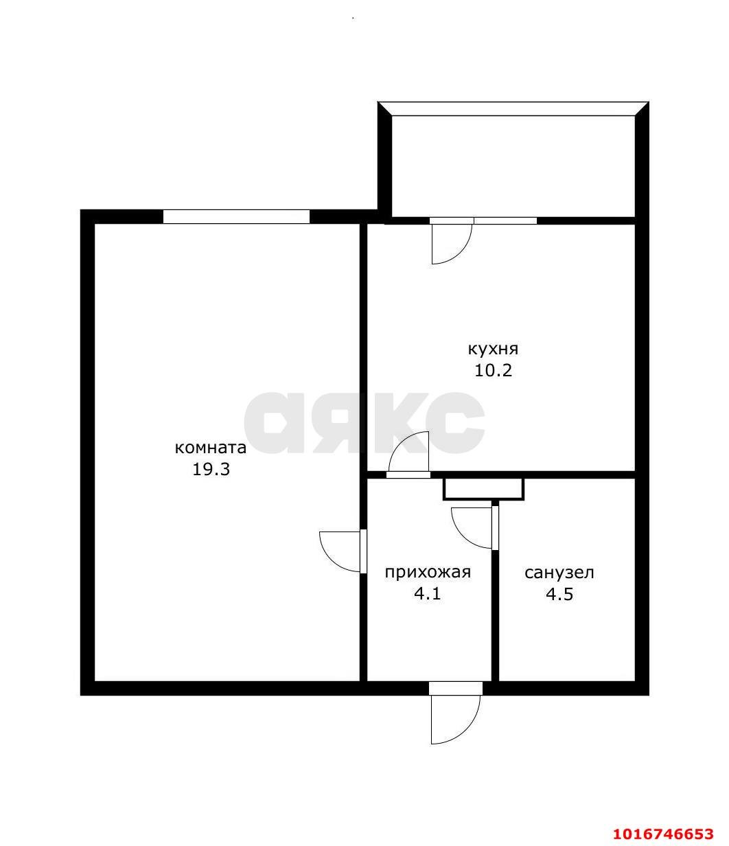 Фото №6: 1-комнатная квартира 42 м² - Краснодар, Прикубанский внутригородской округ, мкр. Московский, ул. Карякина, 25