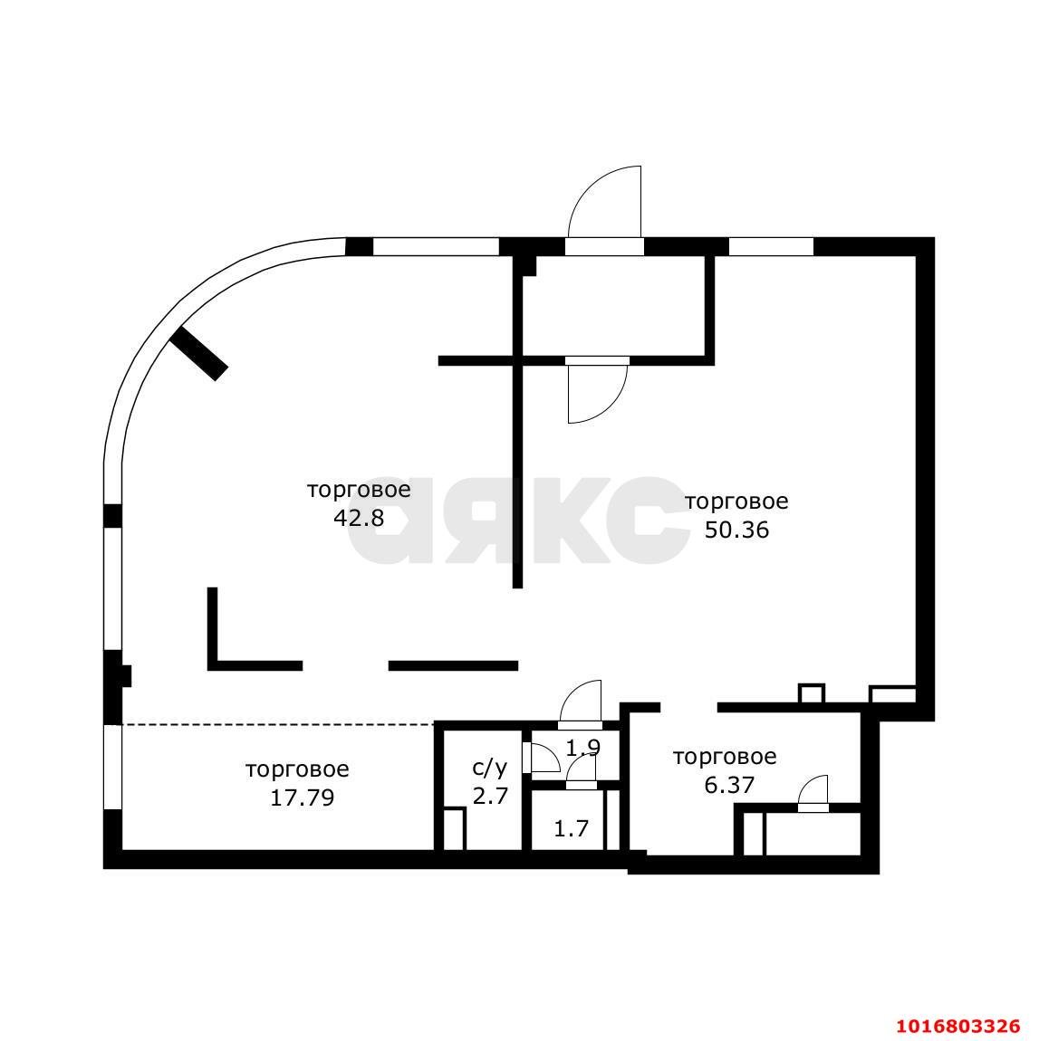 Фото №2: Торговое помещение 122 м² - Краснодар, Западный внутригородской округ, ЖК Новый Город, мкр. Юбилейный, б-р Клары Лучко, 6