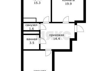 Фото №3: 2-комнатная квартира 77 м² - Краснодар, мкр. Солнечный, ул. Памяти Чернобыльцев, 8