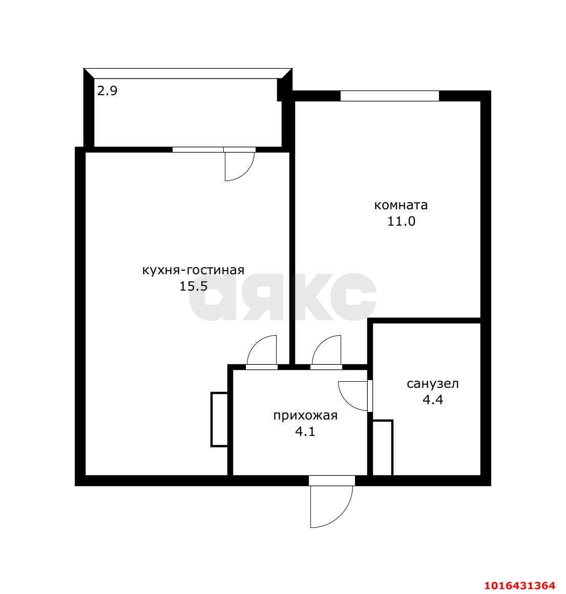 Фото №20: 1-комнатная квартира 35 м² - Краснодар, Карасунский внутригородской округ, Камвольно-суконный Комбинат, мкр. ЖК Урал, ул. Уральская, 87/7