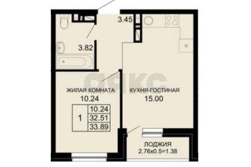 Фото №4: 1-комнатная квартира 36 м² - Краснодар, мкр. Прикубанский внутригородской округ, ул. Скандинавская, 1