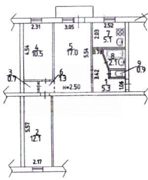 Фото №16: 3-комнатная квартира 55 м² - Мариуполь, Ильичёвский, мкр. 5-й, пр-кт Металлургов, 145