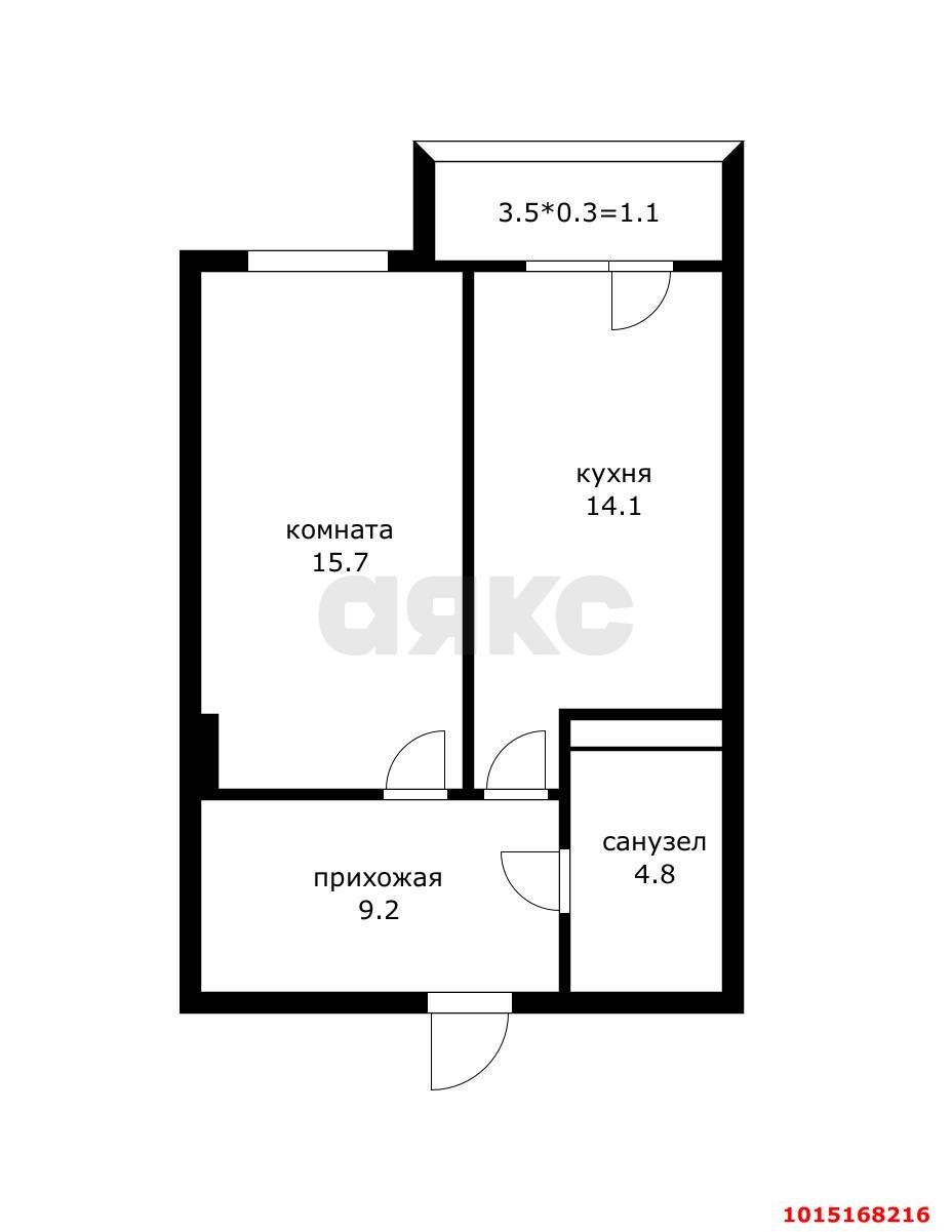 Фото №10: 1-комнатная квартира 44 м² - Краснодар, Карасунский внутригородской округ, жилой комплекс Восточный Парк, мкр. Гидростроителей, ул. Трудовой Славы, 62Ак1