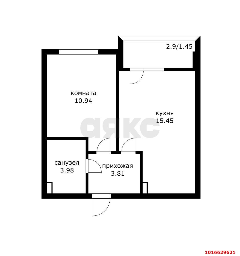 Фото №9: 1-комнатная квартира 38 м² - Краснодар, ЖК Урал, Карасунский внутригородской округ, Камвольно-суконный Комбинат, мкр. жилой комплекс Ural, ул. Уральская, 87/7