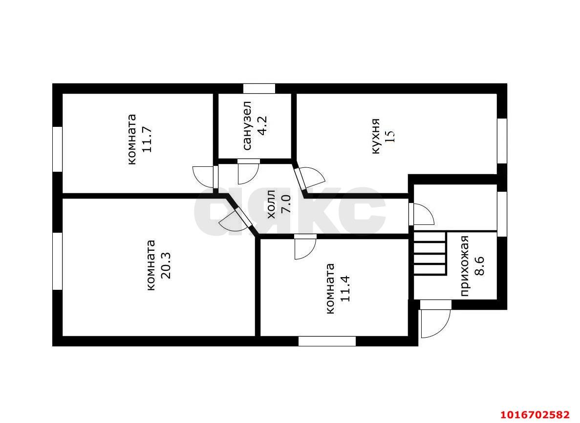 Фото №28: Дом <span class="whitespace-nowrap">78 м²</span> <span class="whitespace-nowrap">+ 3 сот.</span>, <span class="whitespace-nowrap">1 эт.</span> - Краснодар, Карасунский внутригородской округ, мкр. Камвольно-суконный Комбинат, пр-д Молодёжный, 7