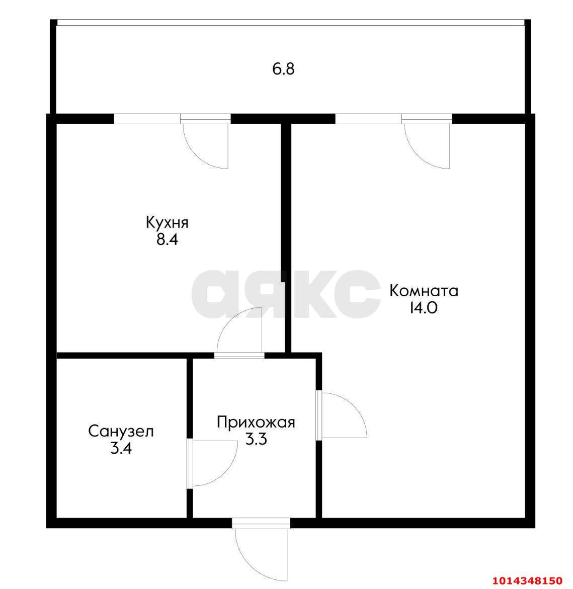 Фото №7: 1-комнатная квартира 36 м² - Краснодар, Прикубанский внутригородской округ, мкр. жилой комплекс Самолёт-2, ул. Западный Обход, 57к2