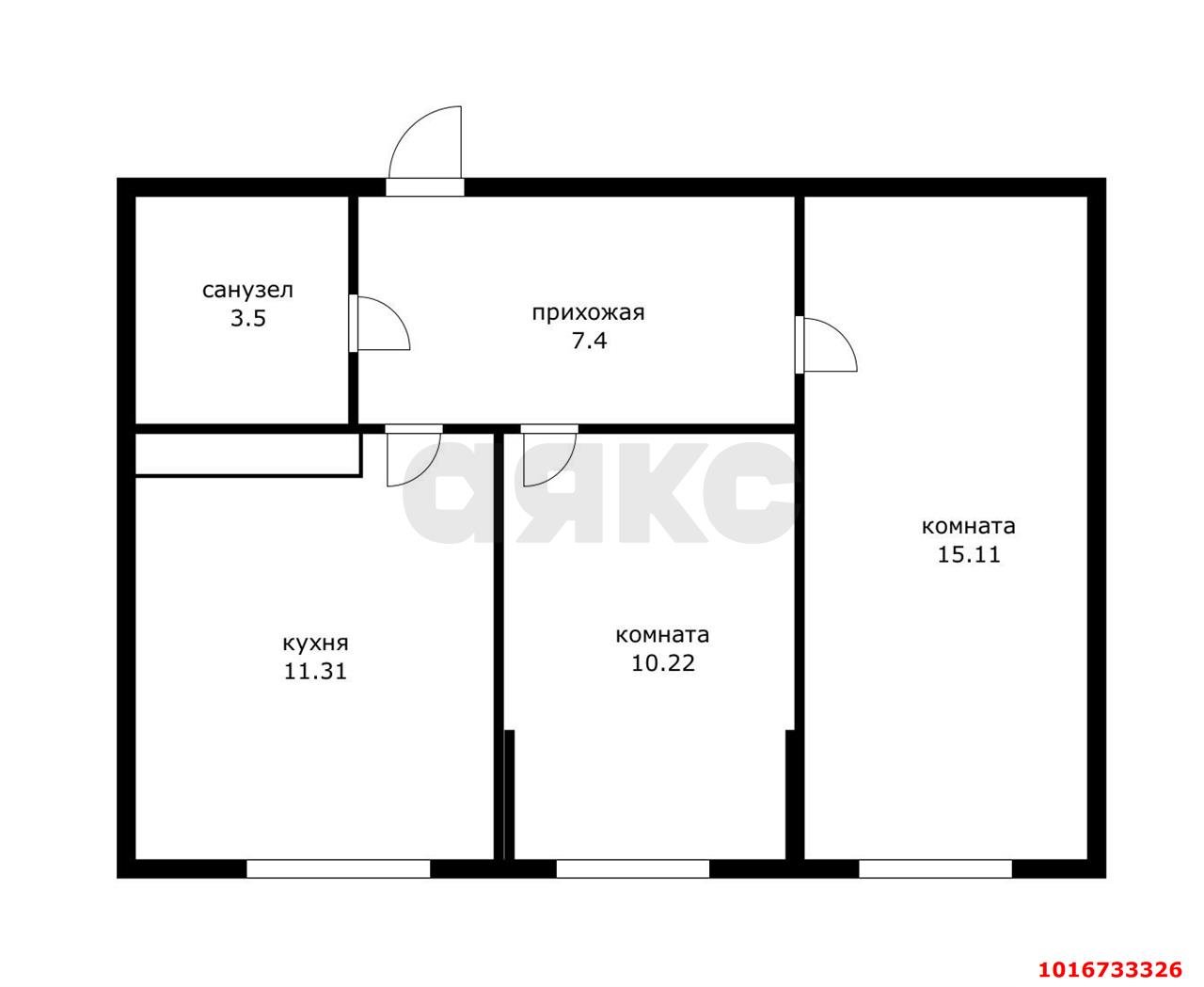 Фото №12: 2-комнатная квартира 49 м² - Новая Адыгея, мкр. жилой комплекс Баланс, ул. Береговая, 1к8