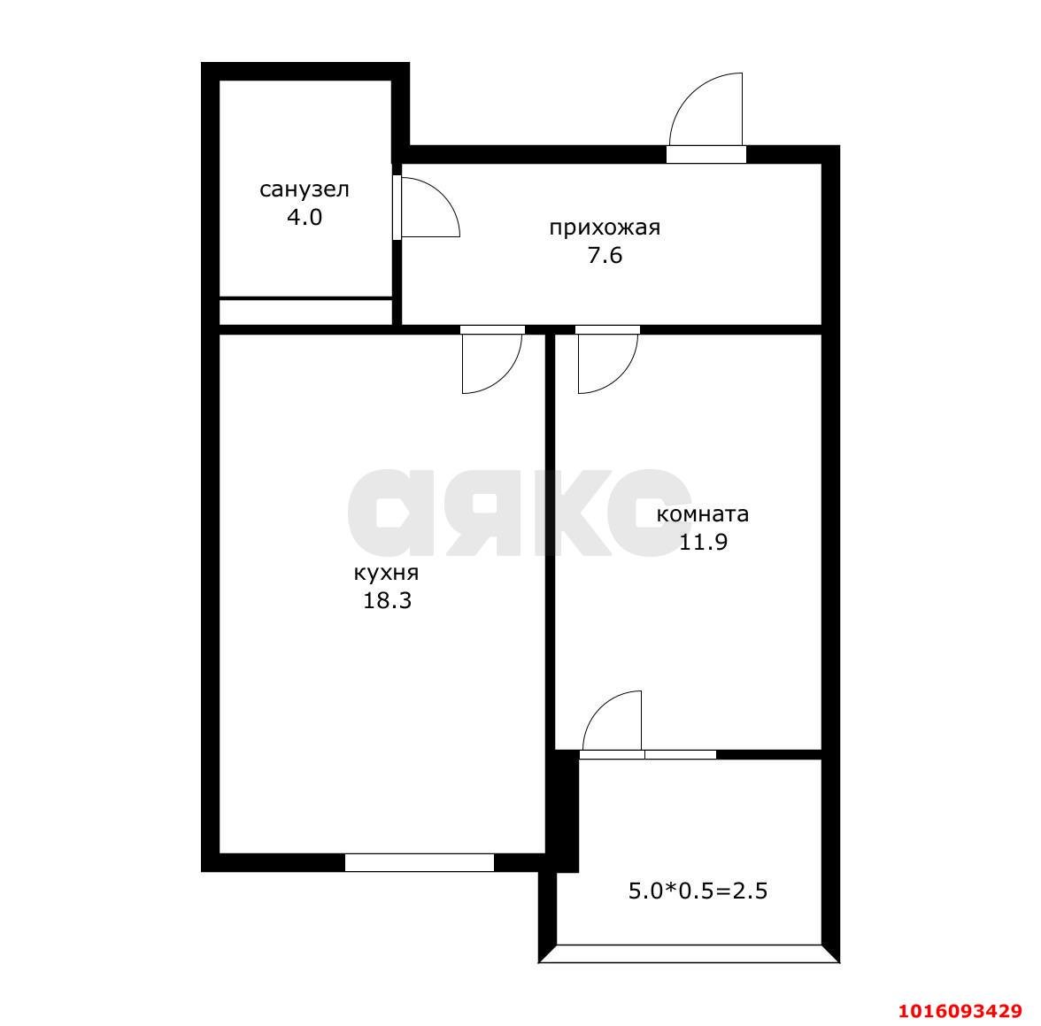 Фото №6: 1-комнатная квартира 44 м² - Южный, мкр. жилой комплекс История-2, ул. Екатерининская, 5к2