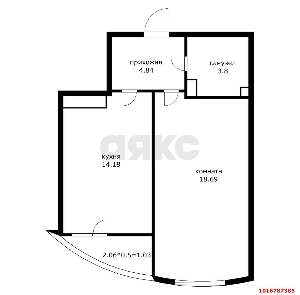 Фото №10: 1-комнатная квартира 43 м² - Краснодар, ЖК Лучший, Прикубанский внутригородской округ, Завод Радиоизмерительных Приборов, имени Петра Метальникова, мкр. жилой комплекс Лучший, ул. Ростовское шоссе, 30/6