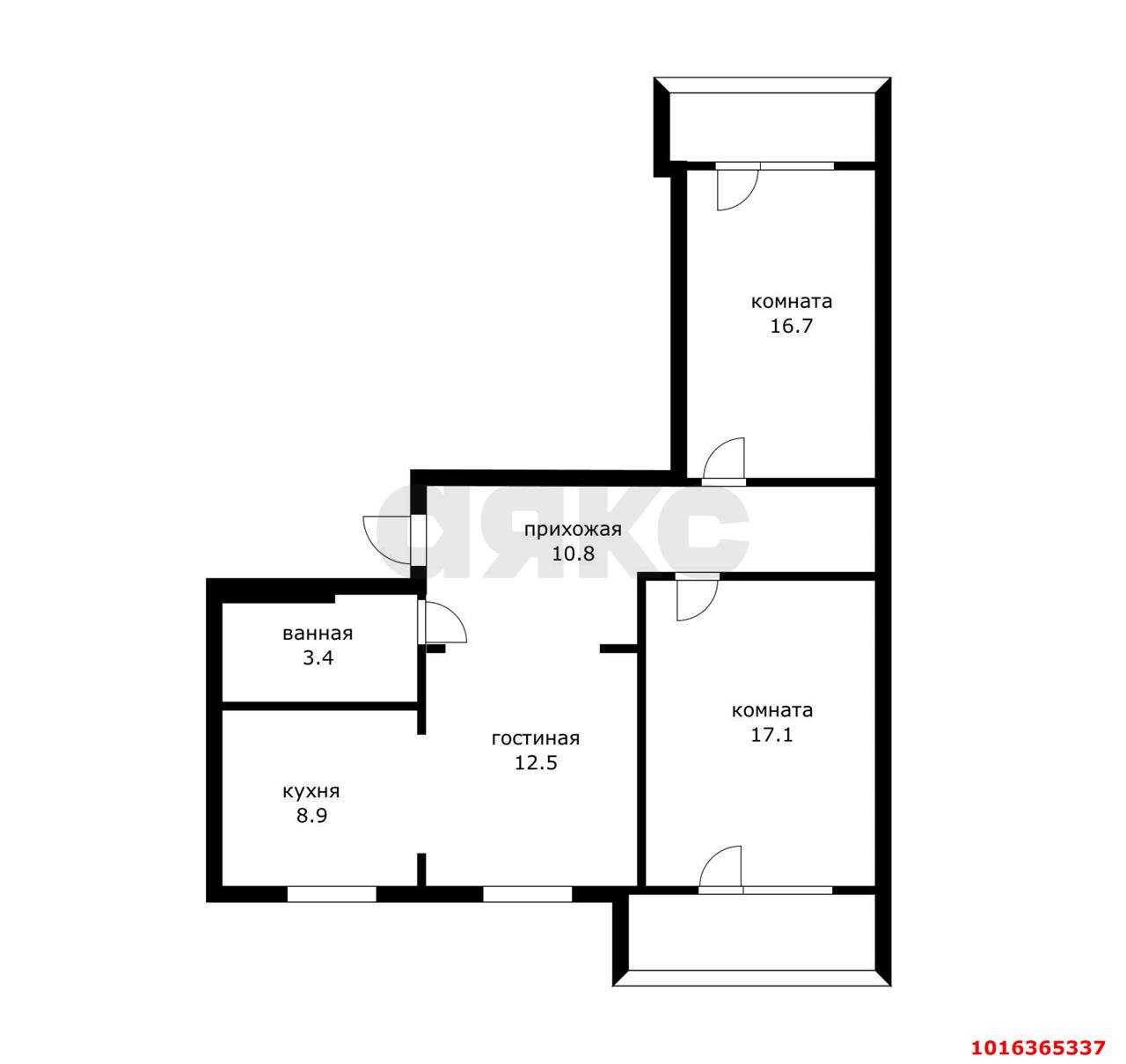 Фото №11: 3-комнатная квартира 71 м² - Краснодар, Западный внутригородской округ, мкр. Юбилейный, ул. Рождественская набережная, 11