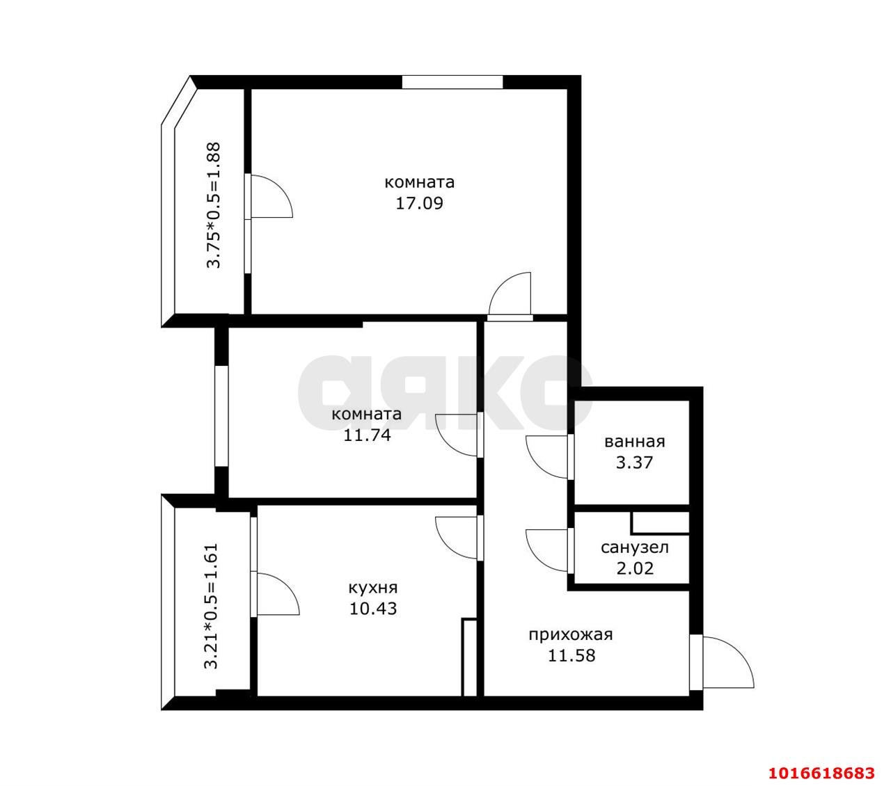 Фото №18: 2-комнатная квартира 60 м² - Краснодар, 4-й квартал, Прикубанский внутригородской округ, мкр. Губернский, ул. имени Героя Николая Шевелёва, 5