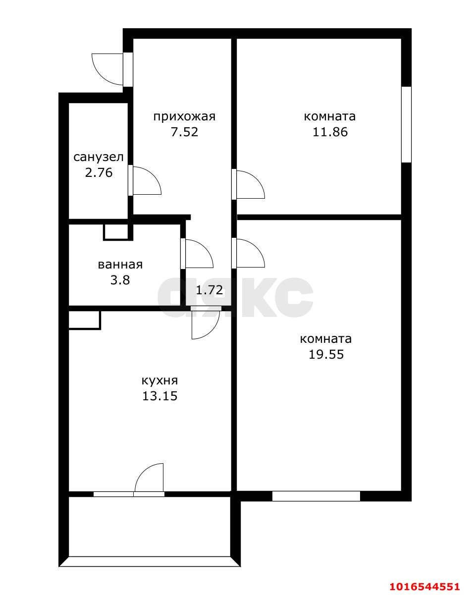 Фото №15: 2-комнатная квартира 64 м² - Краснодар, Западный внутригородской округ, мкр. Юбилейный, ул. Думенко, 33