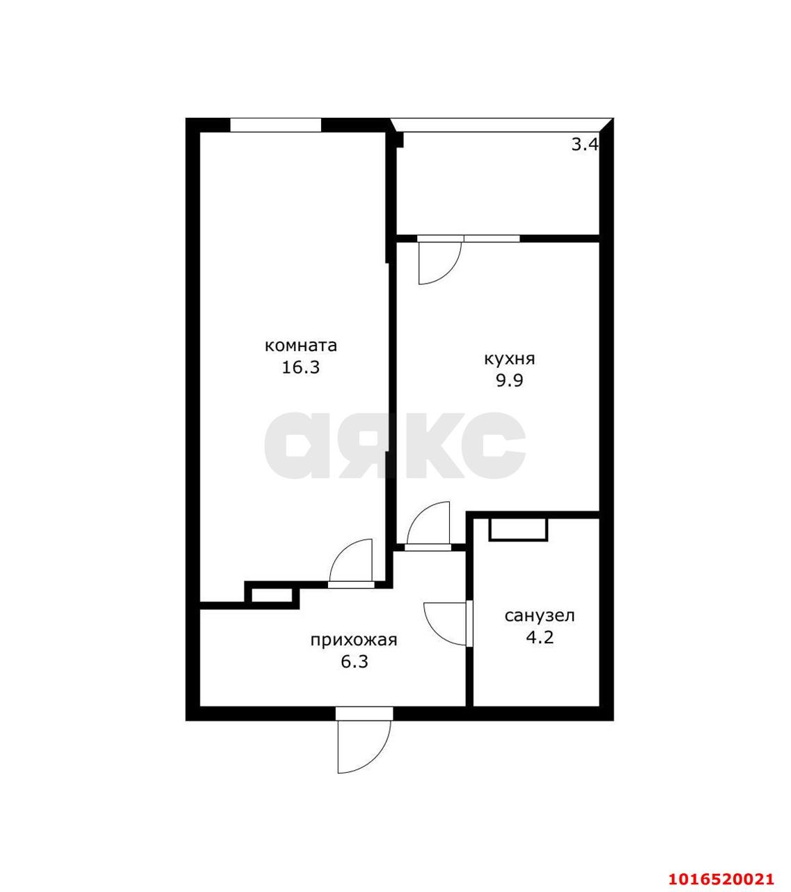 Фото №14: 1-комнатная квартира 41 м² - Краснодар, Прикубанский внутригородской округ, мкр. Любимово, 10