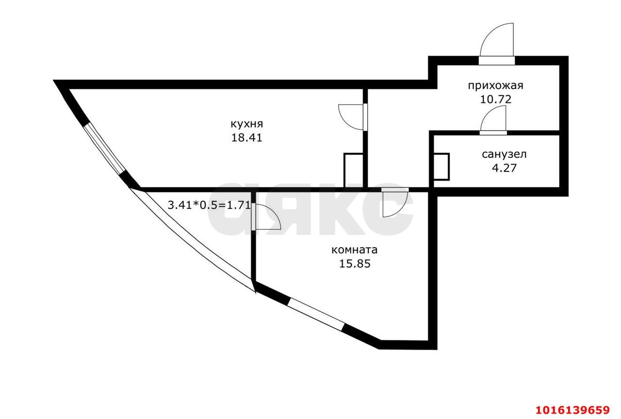Фото №4: 1-комнатная квартира 49 м² - Краснодар, Черёмушки, Центральный внутригородской округ, мкр. жилой комплекс Фонтаны, ул. Воронежская, 47Б