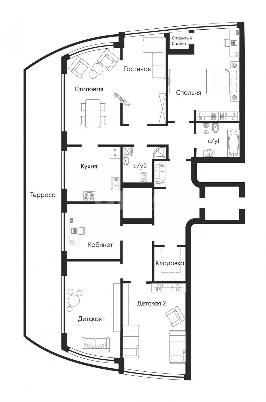 Фото №32: 4-комнатная квартира 220 м² - Краснодар, Западный внутригородской округ, Центральный, Центральный внутригородской округ, мкр. жилой комплекс Адмирал, ул. Кубанская набережная, 39
