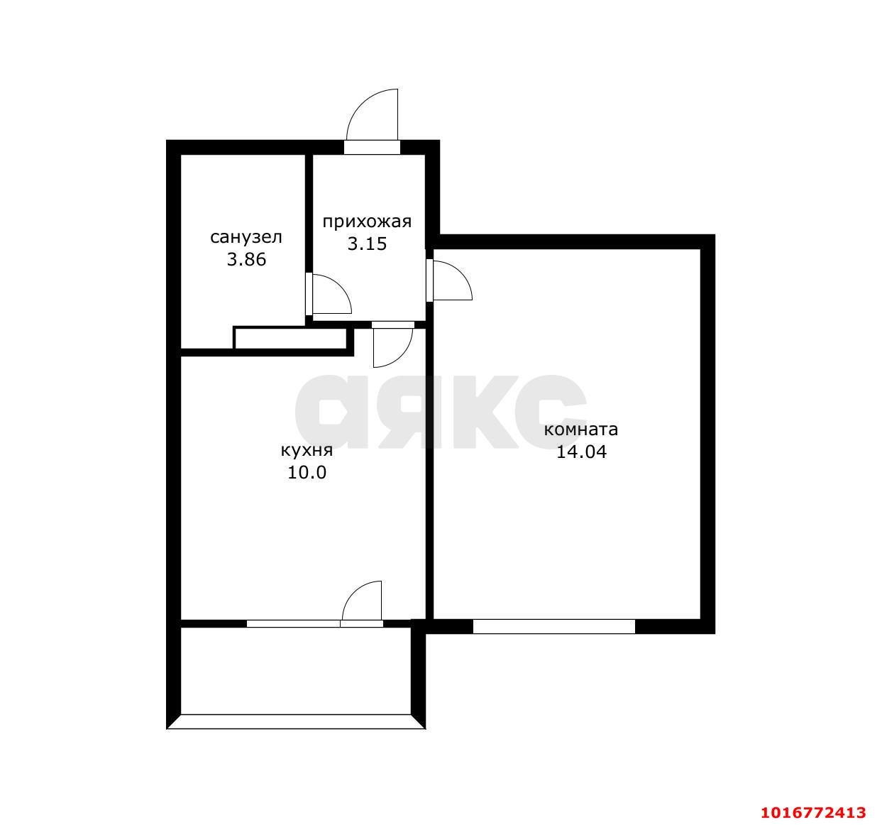 Фото №9: 1-комнатная квартира 34 м² - Краснодар, Карасунский внутригородской округ, мкр. Гидростроителей, ул. имени Снесарева, 4