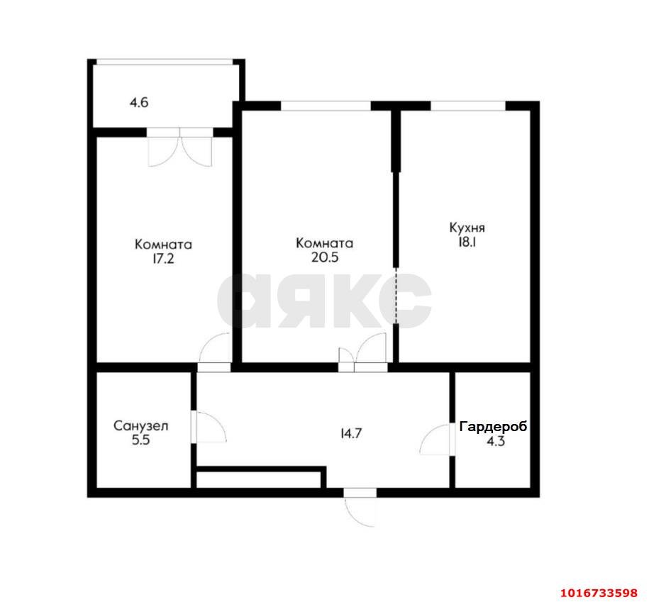 Фото №17: 2-комнатная квартира 80 м² - Краснодар, Западный внутригородской округ, Фестивальный, мкр. жилой комплекс Триумф, ул. имени П.М. Гаврилова, 27