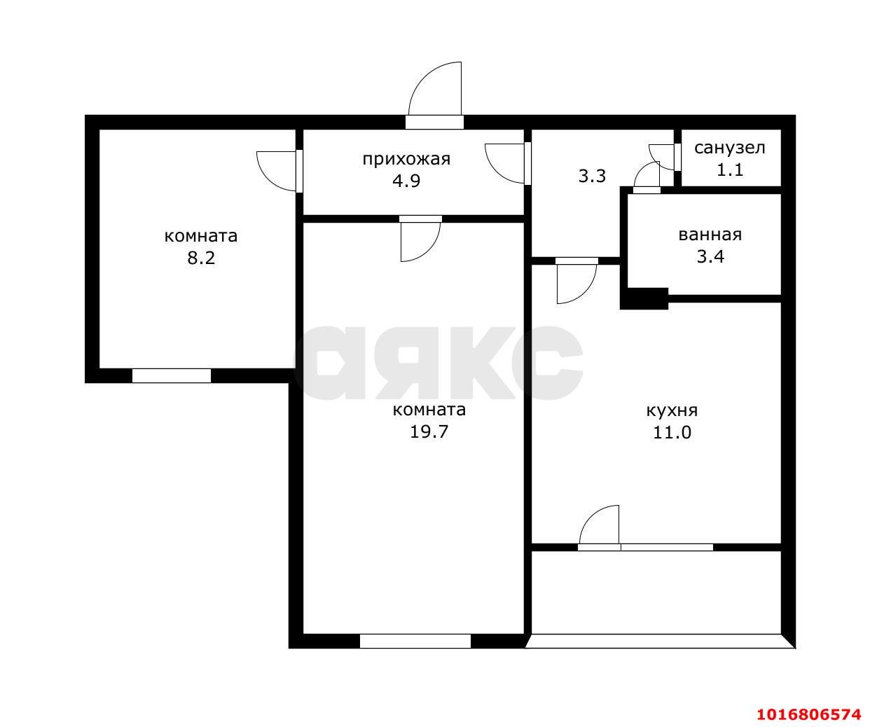 Фото №14: 2-комнатная квартира 55 м² - Краснодар, Карасунский внутригородской округ, мкр. Черёмушки, ул. Ставропольская, 183/3