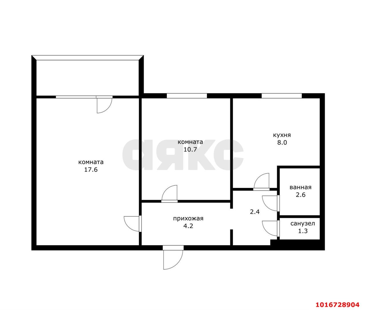 Фото №9: 2-комнатная квартира 46 м² - Краснодар, Прикубанский внутригородской округ, мкр. Авиагородок, ул. имени Дзержинского, 135