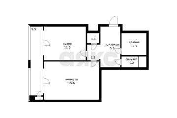 Фото №1: 2-комнатная квартира 45 м² - Краснодар, мкр. Центральный, ул. Одесская, 25