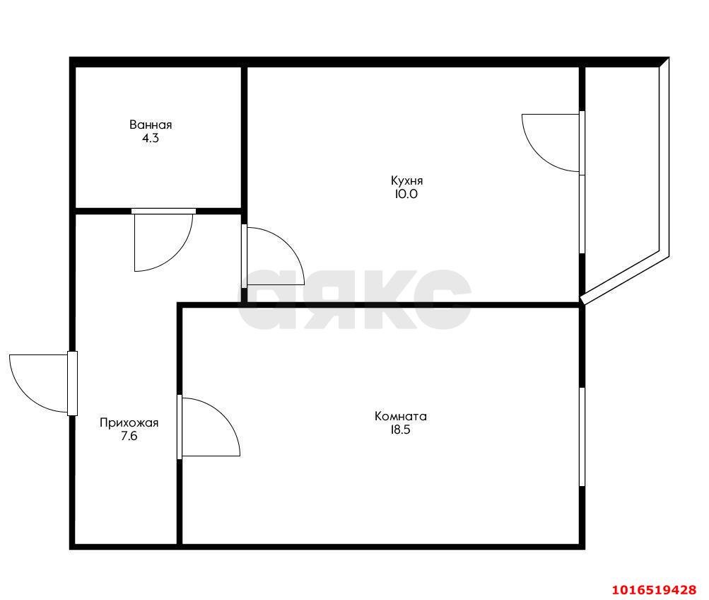 Фото №18: 1-комнатная квартира 43 м² - Краснодар, жилой комплекс Сказка Град, мкр. Карасунский внутригородской округ, ул. имени В.Н. Мачуги, 166А