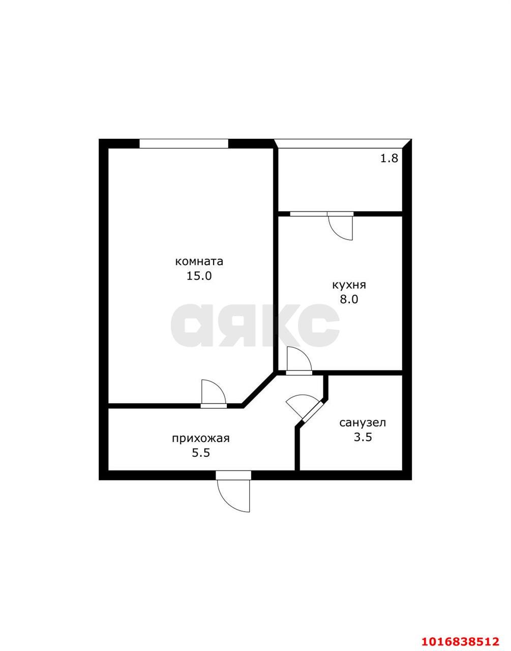 Фото №18: 1-комнатная квартира 34 м² - Новая Адыгея, мкр. жилой комплекс Мега-Победа, ул. Береговая, 3к15