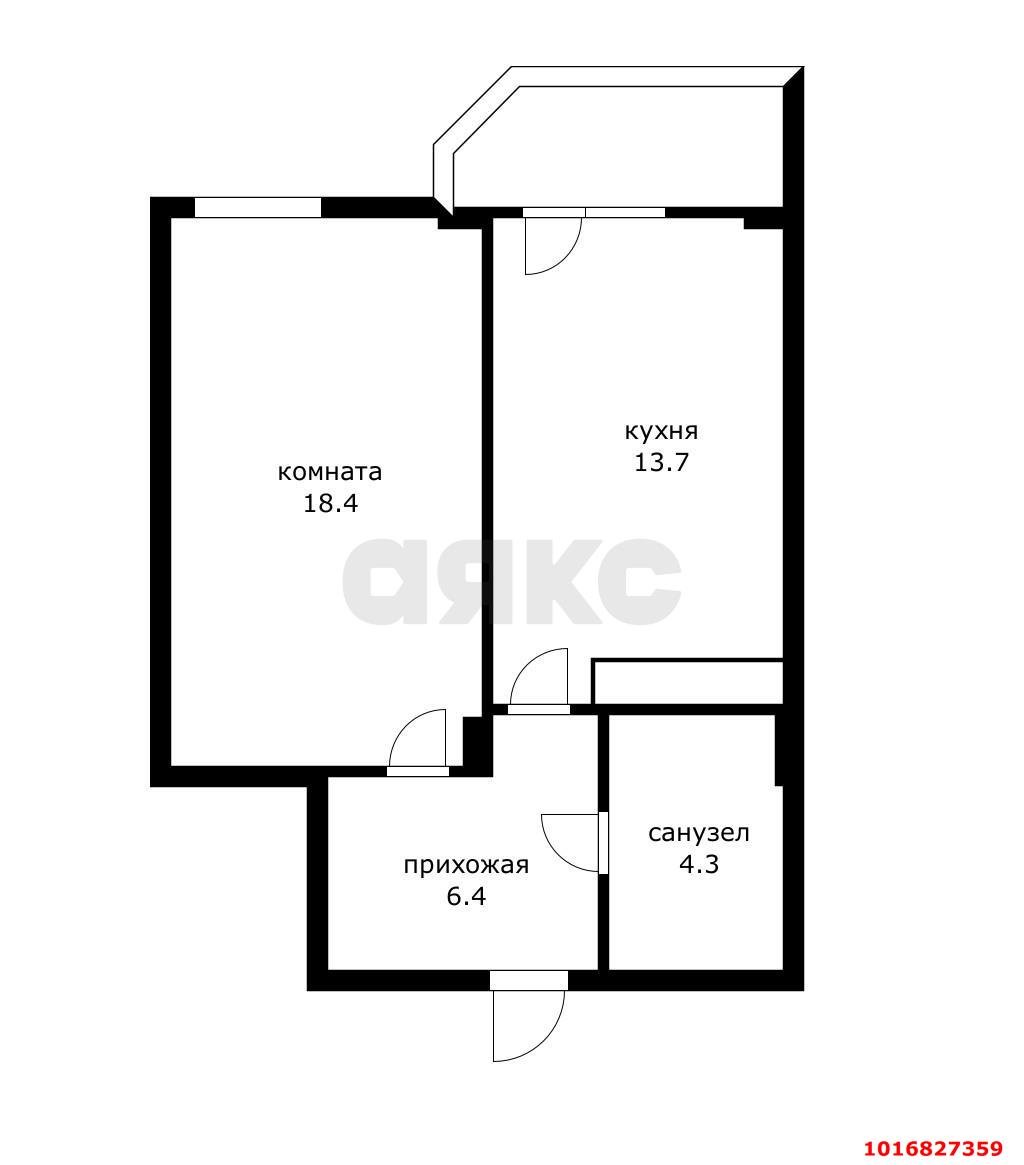 Фото №8: 1-комнатная квартира 42 м² - Краснодар, имени Маршала Жукова, мкр. Прикубанский внутригородской округ, ул. Александра Покрышкина, 4/10