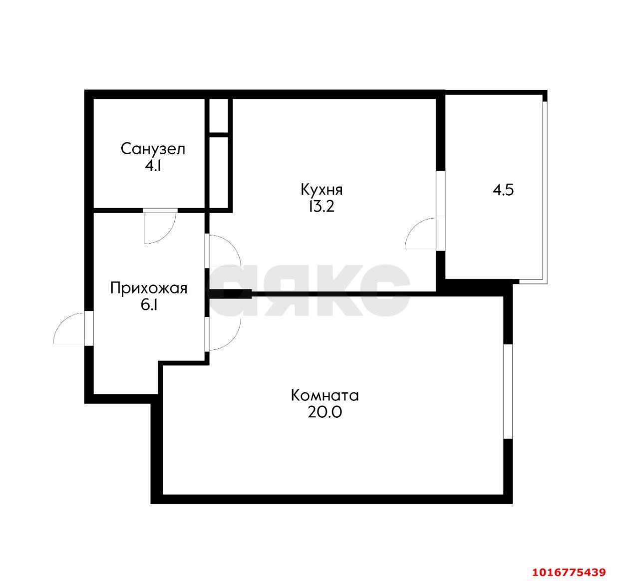 Фото №8: 1-комнатная квартира 43 м² - Краснодар, Центральный внутригородской округ, мкр. Дубинка, ул. КИМ, 143/1