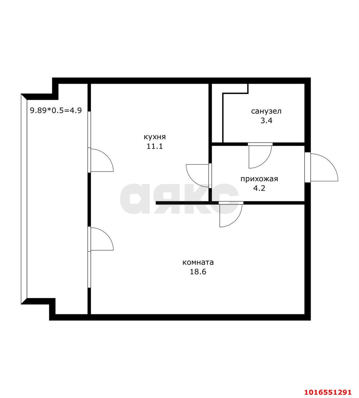 Фото №11: 1-комнатная квартира 47 м² - Краснодар, Центральный внутригородской округ, мкр. Центральный, ул. Ленина, 90/1