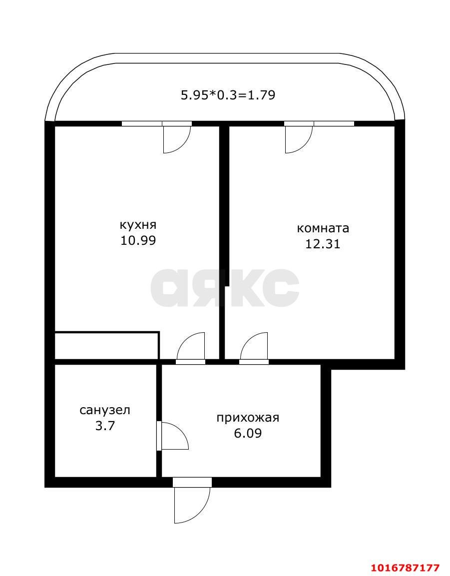 Фото №10: 1-комнатная квартира 33 м² - Краснодар, Центральный внутригородской округ, жилой комплекс Фонтаны, мкр. Черёмушки, ул. Воронежская, 47/14