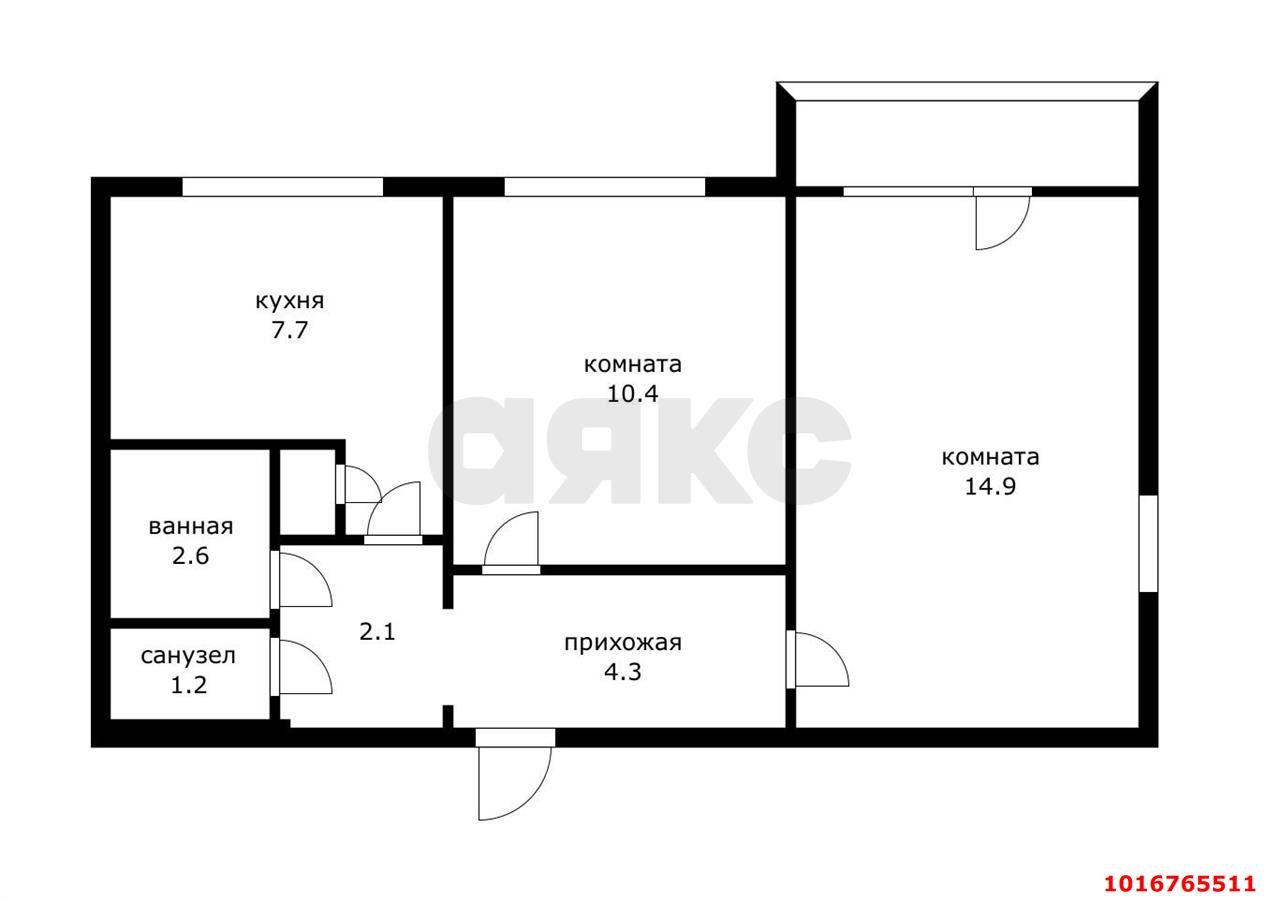 Фото №8: 2-комнатная квартира 44 м² - Краснодар, Прикубанский внутригородской округ, мкр. Фестивальный, ул. имени Тургенева, 159