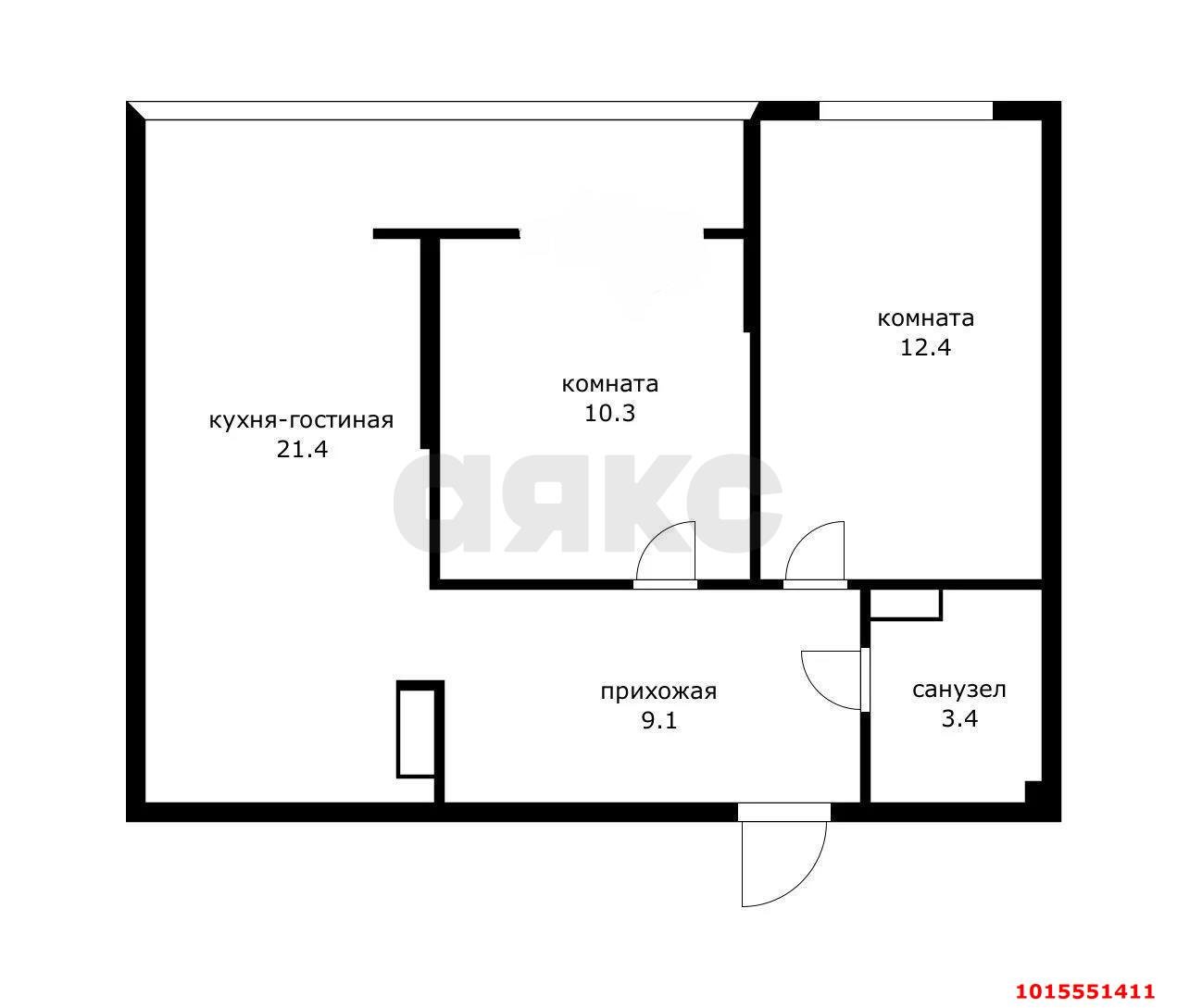 Фото №20: 2-комнатная квартира 56 м² - Краснодар, Прикубанский внутригородской округ, мкр. жилой комплекс Самолёт-5, ул. Ивана Беличенко, 103
