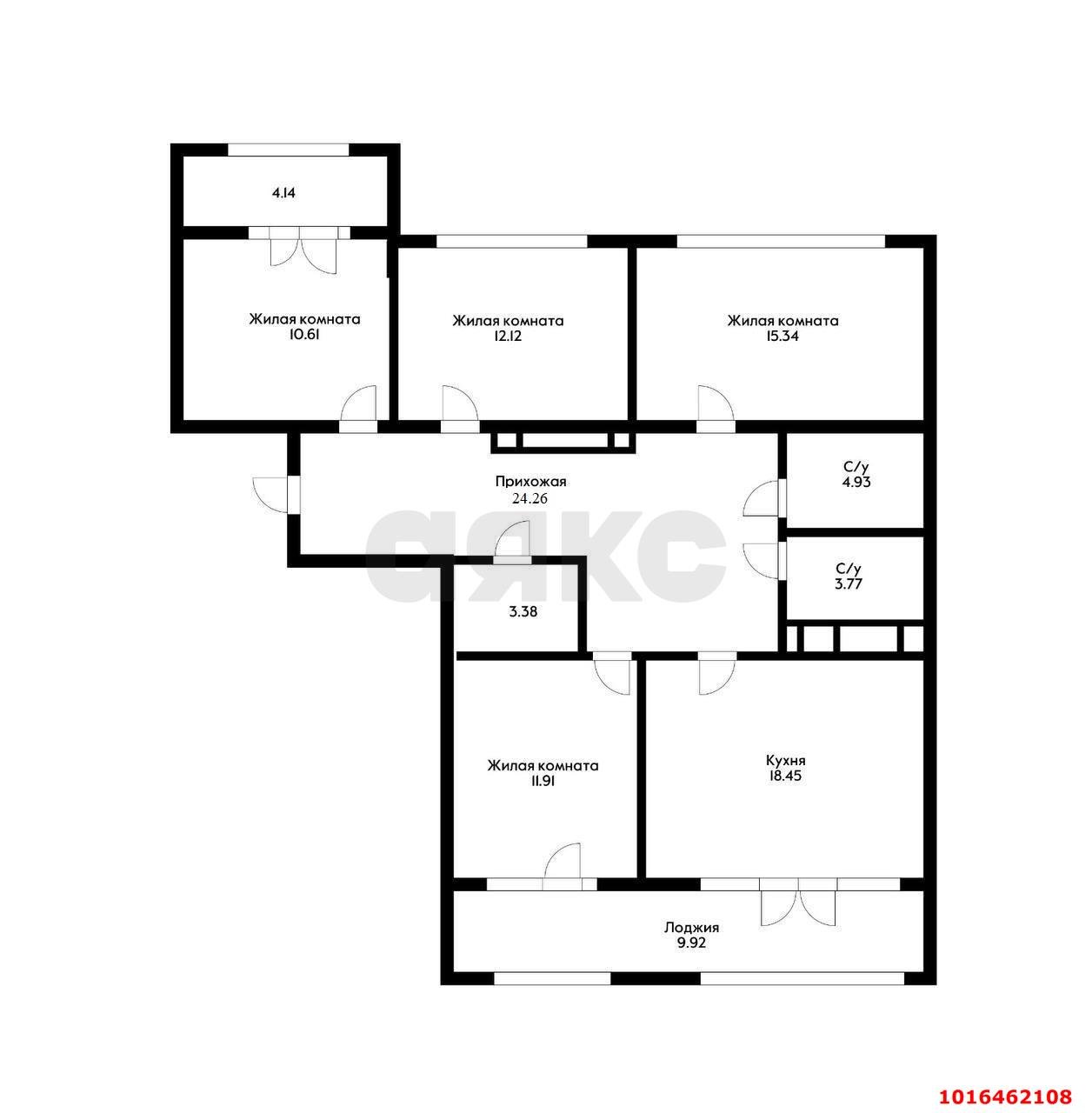 Фото №3: 4-комнатная квартира 118 м² - Краснодар, Прикубанский внутригородской округ, Круглик, жилой комплекс Сердце, мкр. Школьный, ул. Школьная, 1
