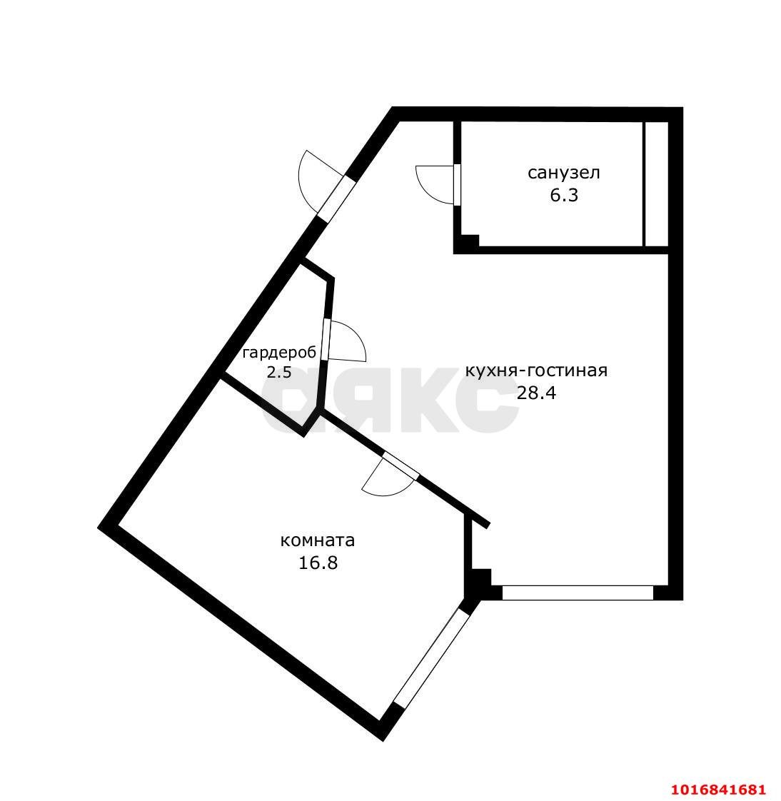 Фото №13: 1-комнатная квартира 54 м² - Краснодар, ЖК Аврора, Западный внутригородской округ, мкр. жилой комплекс Аврора, ул. имени Дзержинского, 95