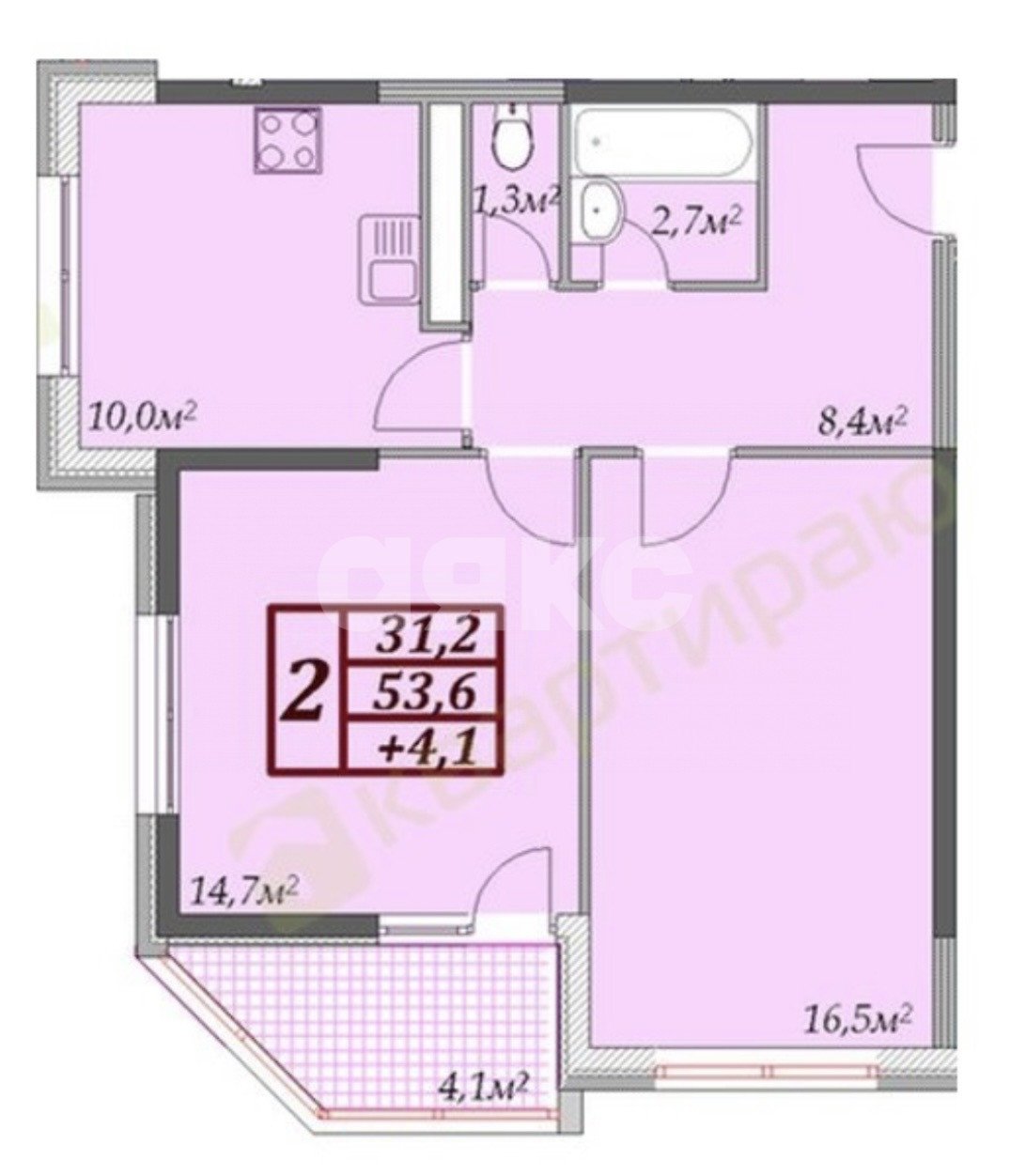Фото №14: 2-комнатная квартира 57 м² - Анапа, ЖК Лазурный, Алексеевка, жилой комплекс Лазурный, Алексеевка, мкр. жилой комплекс Лазурный, ул. Крестьянская, 27к1