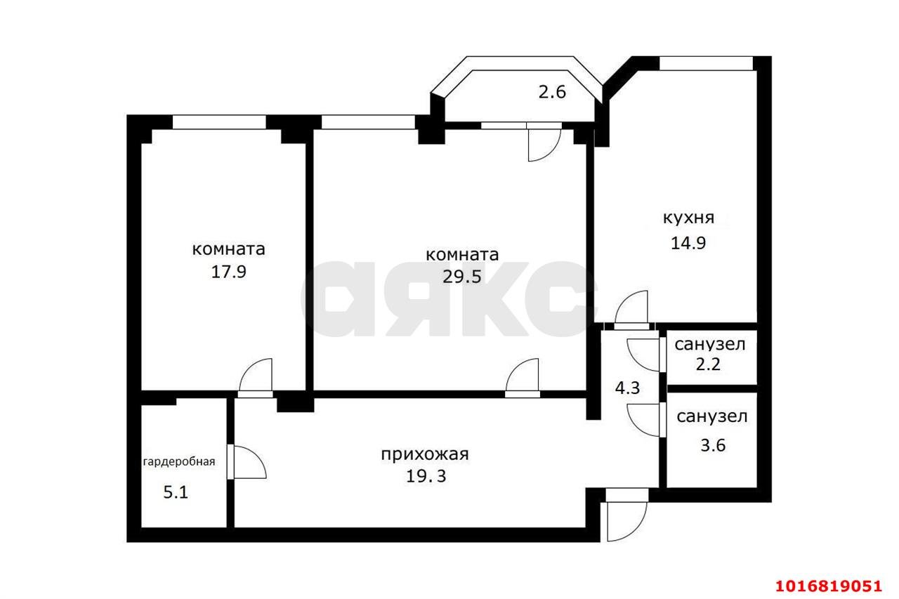 Фото №7: 2-комнатная квартира 110 м² - Краснодар, Центральный, Центральный внутригородской округ, мкр. Западный внутригородской округ, ул. Кубанская набережная, 56