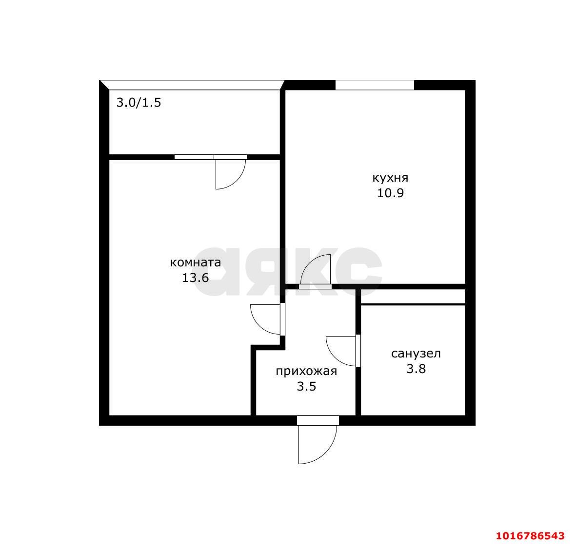 Фото №10: 1-комнатная квартира 33 м² - Краснодар, Прикубанский внутригородской округ, мкр. жилой комплекс Южане, ул. Даниила Смоляна, 65к2