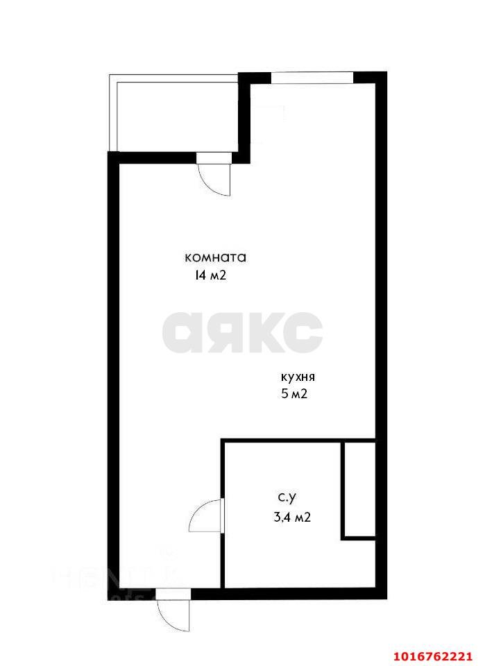 Фото №14: Студия 29 м² - Краснодар, жилой комплекс Дружный-2, Прикубанский внутригородской округ, Россинского, мкр. жилой комплекс Дружный, б-р Адмиралтейский, 3к3