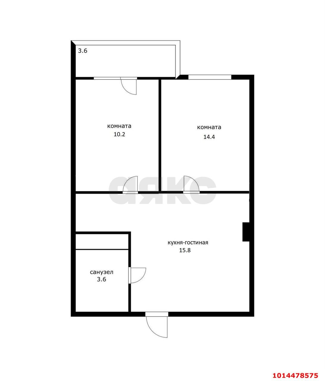 Фото №17: 2-комнатная квартира 47 м² - Краснодар, Карасунский внутригородской округ, ЖК Грин Парк, мкр. Участок № 35, ул. имени Дмитрия Благоева, 29к2