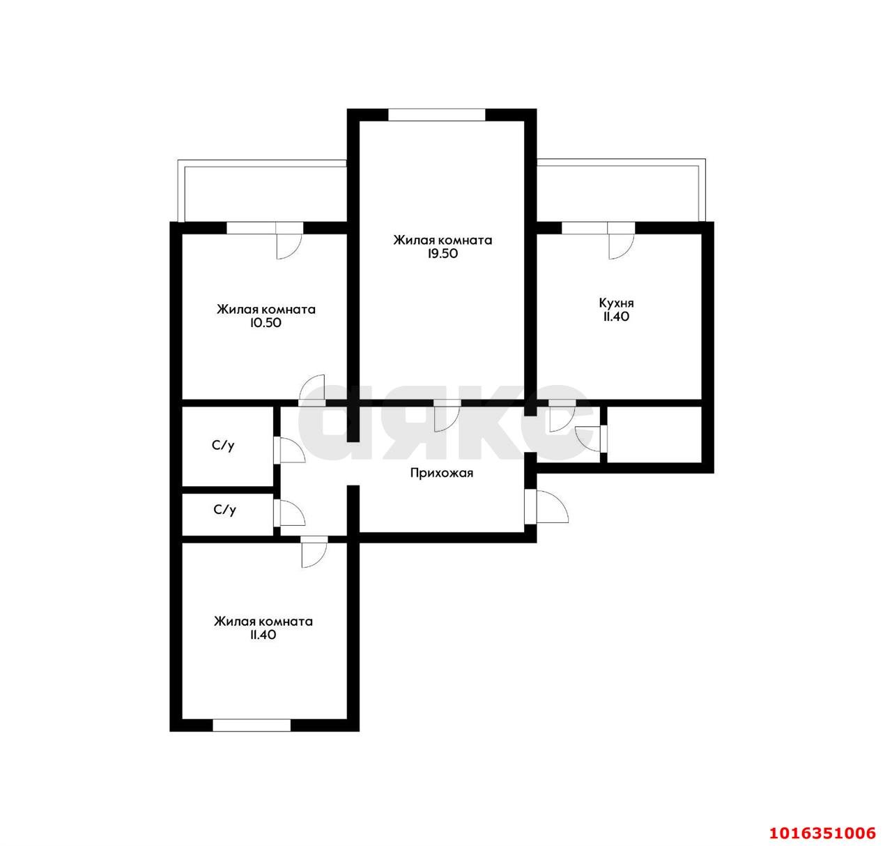 Фото №16: 3-комнатная квартира 74 м² - Краснодар, Западный внутригородской округ, мкр. Юбилейный, ул. 70-летия Октября, 26