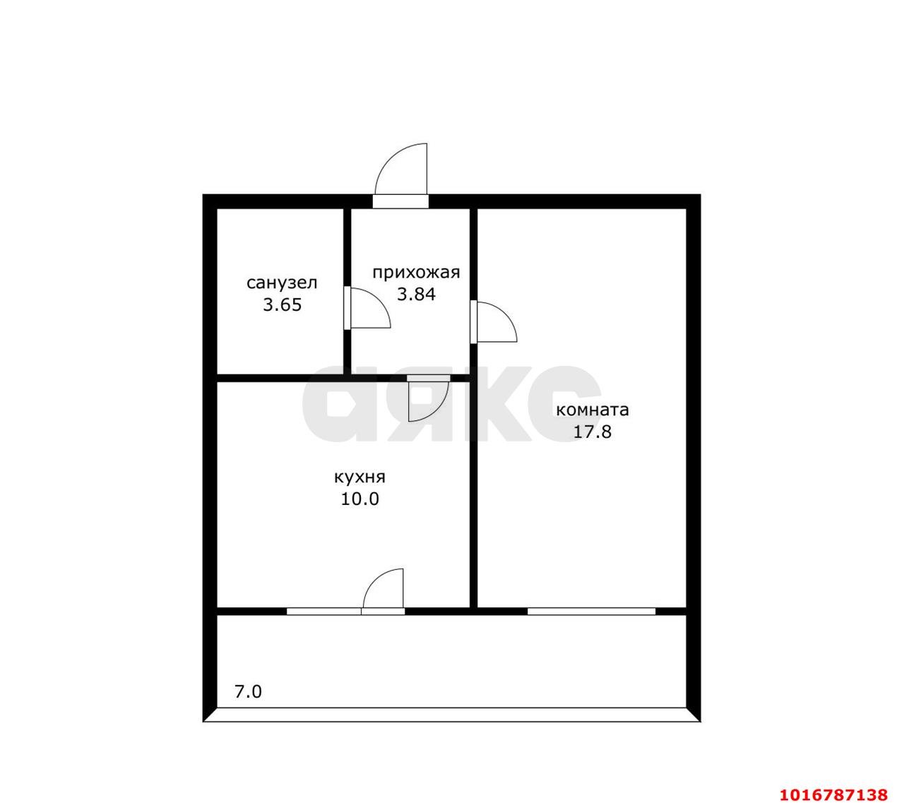 Фото №13: 1-комнатная квартира 36 м² - Краснодар, Прикубанский внутригородской округ, мкр. Московский, ул. Карякина, 15