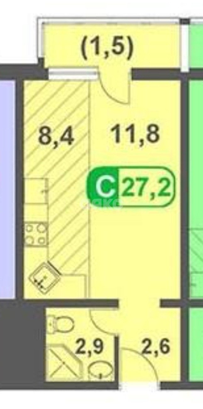 Фото №21: Студия 27 м² - Анапа, Парковый, жилой комплекс Раз-Два-Три, Парковый, мкр. жилой комплекс Раз-Два-Три, ул. Анапское шоссе, 24к3