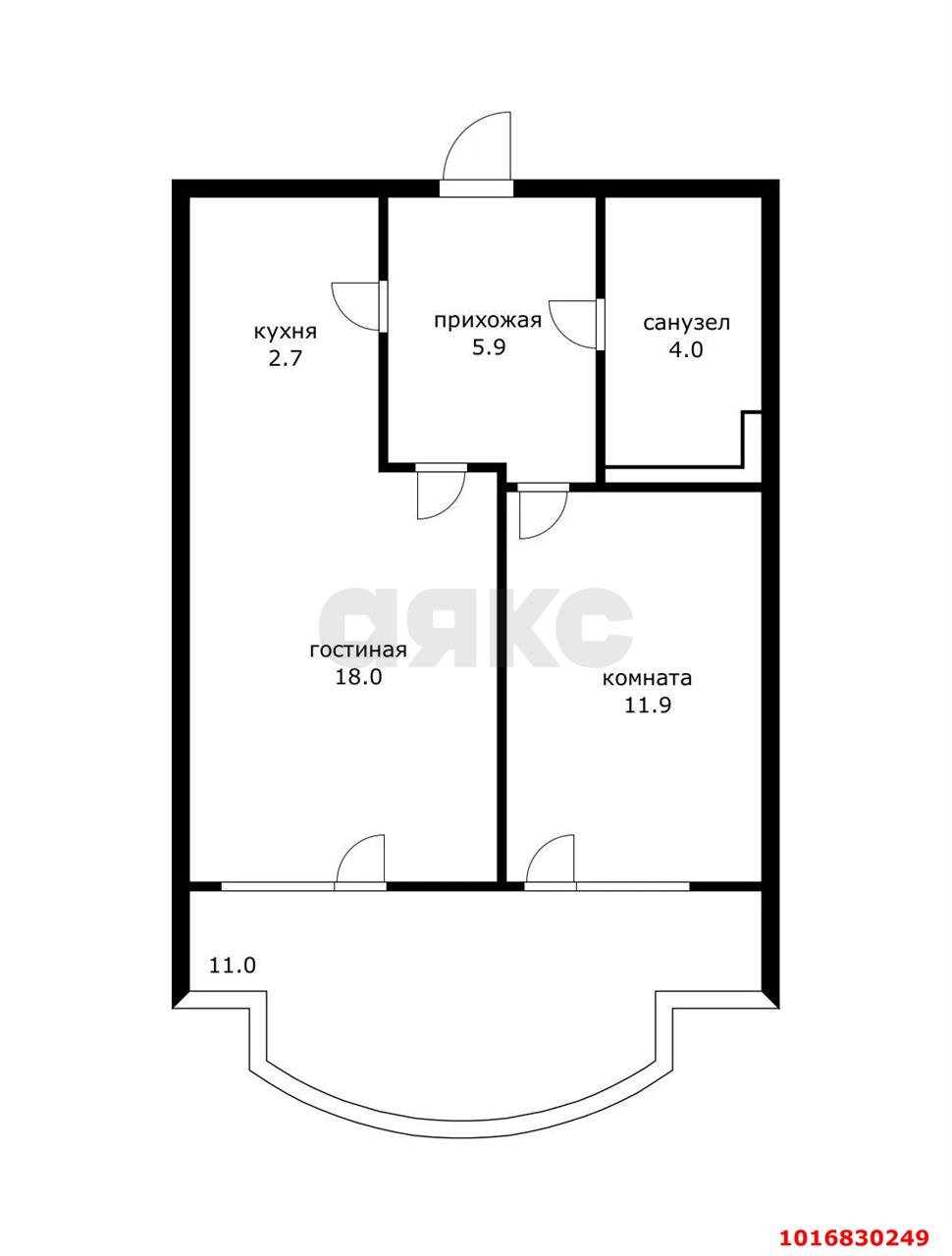 Фото №17: 1-комнатная квартира 42 м² - Краснодар, Прикубанский внутригородской округ, мкр. 9-й километр, пр-д Репина, 1/2